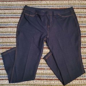 New Dark Blue Jean Leggings; XL